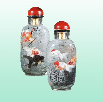 内画鼻烟壶—书法